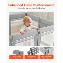 Baby Playpen, 78.7″ X 70.1″ Extra Large Toddlers Playpen, Foldable Baby Fence Play Yard With Zippered Door & Soft Breathable Mesh, Indoor Outdoor Safety Activity Center - Great Gift For Toddlers - Foldable 5500+sq.in. - 查看 3