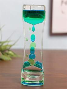 1 pieza Temporizador de líquido acrílico - Temporizador de gota de aceite de doble color - Temporizador decorativo para escritorio, estantería y mesita de noche - Sin batería - Regalo único para el Día de la Madre y el Día de San Valentín - Multicolor - Ver 15