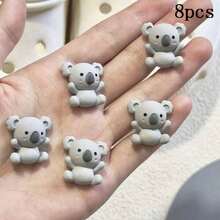 5/8/10pcs Cute Koala Shoe Charms, Cute Animal Design, ABS Material, DIY Shoe Charms Set (Sandals), Gift For Family And Friends - Multicolor - View 8