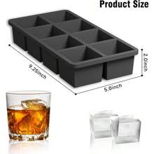 Bandejas para cubitos de hielo negro con tapas - Negro - + Paquete de 3 (Tapas) - Ver 3