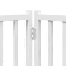 vidaXL 4-Tlg. Hundetor Mit Tür Faltbar Weiß 320 Cm Massivholz Tanne - Bianco - Visualizzare 10