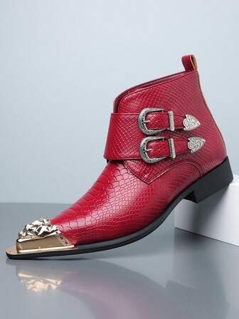 Men's Leather Shoes, British Style Business Casual Dress Shoes, Fashionable Pointed Toe, Versatile