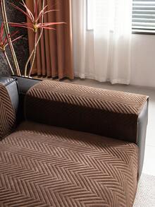 1pc Waterproof Sofa Cover, Thick & Warm For Autumn/Winter, Soft & Skin-Friendly, Machine Washable, Pet-Friendly Anti-Dirty Durable, Suitable For All Seasons, Holiday Decor Furniture Protection, Fit For 1/2/3/4 Seater Sofa Armrest Backrest - Brown - View 8