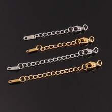 10个不锈钢龙虾扣连接器，用于DIY珠宝制作，5厘米几何心形尾链 - 龍蝦扣尾鏈 - 查看 3