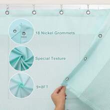 Flame Retardant Hospital Curtain Hanging Medical Privacy Room Divider Cubicle Curtains - Meets For Fire Retardant Testing According To NFPA-701 1 Panel Lake Blue 9x8ft - LakeBlue - View 5