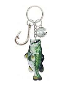 These Realistic Acrylic Fish-Shaped Keychains Feature A Fishing Hook And Small Fish Or Seashell Pendants, And Come In Various Fish Designs. They Make Ideal Gifts For Fishing Enthusiasts, Suitable For Husbands, Children, Parents, And Other Family Members. They Also Make Lovely Gifts For Thanksgiving, Christmas, Or Halloween, And Can Be Used As Unique And Personalized Decorations For Backpacks, Bags, Or Keys.