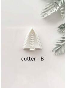 Christmas Tree Set Polymer Clay Cutter, Soft Clay Earring Making Tool DIY Jewelry Supplies, Stamp For Polymer Clay Stud Earrings - White - View 8