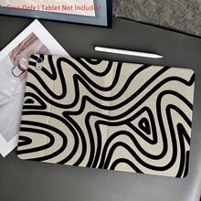 波浪涟漪抽象线条艺术图案保护套 - 简约爱好者和现代风格追求者的理想之选。这款保护套采用翻盖式设计，带有笔槽，兼容 iPad/Galaxy Tab S10+/S9/A9，并具备自动休眠/唤醒功能，同时兼容小米 5/5 Pro/6/6 Pro/7/7 Pro。 - 彩色 - 查看 2