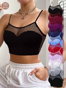 10 piezas Unidades Brasier Push-up Sin Aro, Ropa Interior Cómodo, brasier sin barilla - Multicolor - Ver 3