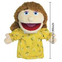 1 件柔软毛绒可动嘴巴家庭娃娃，适合儿童节日礼物、家庭互动、角色扮演、课堂教学 - 彩色 - 查看 10