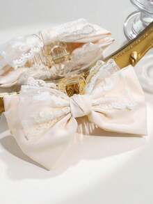 1pc Women's Fashionable Elegant Butterfly Clip, Suitable For Daily Wear - Beige - View 1