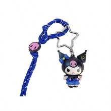 Miniso 1 pieza Muñeca linda de la serie Starlight Dance de Sanrio Kuromi + Broche de metal en forma de estrella + Brazalete trenzado de nailon con decoración en forma de corazón, accesorio de moda para atuendo diario, bolso, llavero - Multicolor - Ver 7