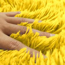 4PCS Premium Bathroom Rug Set – Ultra Soft Non-Slip Bath Mats, Super Absorbent & Quick-Dry, Machine Washable , Plush Shaggy Toilet Carpet,  Perfect For Bath, Shower, Tub Floor,Toilet Floor - 黃色 - 查看 7