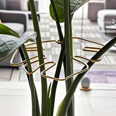 1 Giá đỡ chống đổ, Hệ thống ổn định và hỗ trợ cây Monstera - Khung huấn luyện cây leo bằng kim loại kèm bộ kẹp tre, Lý tưởng cho sự phát triển khỏe mạnh của cây và hỗ trợ trang trí sân vườn, Cấu trúc hỗ trợ cây | Hỗ trợ cây leo | Bộ ổn định bằng kim loại, Quà tặng ngày Valentine