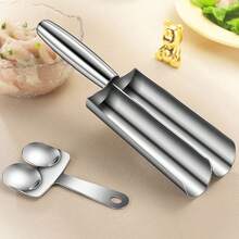 1个不锈钢易脱模不粘饭团机 - 用于制作完美的饭团、肉丸、沙拉三明治等，多功能厨房工具，例如虾酱和鱼丸，是家庭厨师和厨房爱好者的理想之选，饭团制作工具 - 銀色 - 查看 5
