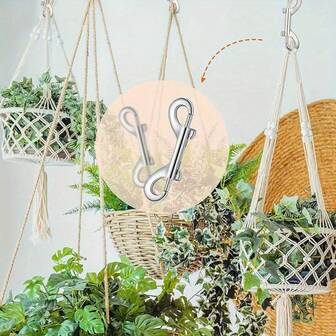 2/4 piezas Ganchos de doble extremo con clips de doble gatillo, accesorio para el hogar y mascotas para conectar correa de perro, collar, llavero