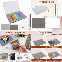 105P Stay Wet Palette For Acrylic Painting Kit Larbeti Portable Wet Palette Tray Box Keep Moist Palette For Painting Miniatures Paint Pallet With 100P Palette Paper 1 Keep Moist Sponge 3P Brush - Gray - View 1
