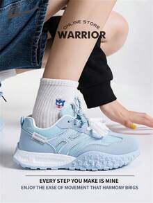Warrior Gym Shoes For Women Autumn And Winter Comfortable Modest Style Casual Yet Sleek Sneakers Applicable Throughout The Year Wear-Resisting All-Day Wear Training Sneakers Running Shoes - Light Blue - View 3