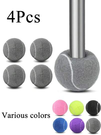 4Pcs Tennis Chair Leg Covers,Tennis Balls For Walkers Pre Cut 4pcs Walker Tennis Balls Precut For Seniors, Pre-Cut Ball For Walker Feet And Chair Legs, Universal Walker Glides Ball For Floor Protection, Fits Most Legs