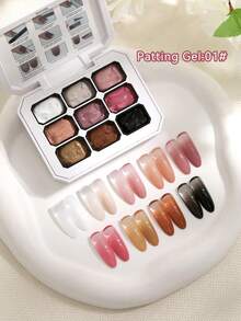 AiFer Bộ 9 màu sơn gel chấm bi, độ bão hòa cao, màu gel bán đặc phổ biến, thích hợp cho các tiệm làm móng. - Nhiều màu - Xem 5