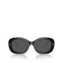 Tory Burch Oval Sunglasses, 52mm |  | Women Sunglasses - Black - View 2