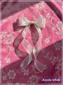 1个/3个极光蝴蝶结发夹、珍珠发夹和鸭嘴夹，甜美洛丽塔风格女孩发饰，舞台摄影化妆道具 - 彩色 - 查看 11