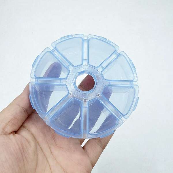 1 ชิ้น กล่องเก็บของพลาสติกใส, กล่องเก็บเครื่องมือภาพวาดเพชรพร้อม 8 ช่อง, กล่องเก็บของแบบใส, เหมาะสำหรับอุปกรณ์เสริมลูกปัดเครื่องประดับ, ตะขอตกปลา, ของชิ้นเล็ก