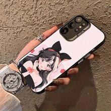 Ilustración de chica estilo anime 1 adecuada para  Galaxy S25ULTRA, S24PLUS, S23FE, S21PRO, S22, S20+, A03S, A05S, A14, A31, A53, A34, A10, A04E, M04, A33, A35, A55, A72, A71, A70, A22, A16, A06, A20S, A54 Funda de teléfono  dedicada, anti-manchas, a la moda, moderna, colorida, plateada IMD - Mezcla de colores - Ver 6
