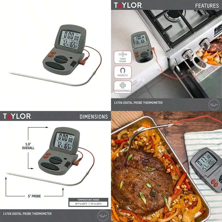 Taylor Precision Products - Termómetro digital para sonda de cocina (1 unidad)(1470) - Tipo 1 - Ver 1