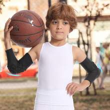 2PCS Knee And Elbow Pads For Youth Kids, Protective Gear Kneepad Knee Compression Padded Leg Sleeves For Volleyball Football Baseball Basketball Cycling