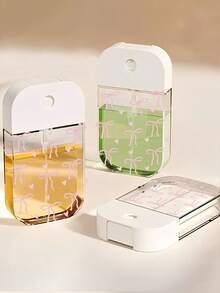 新款领结图案透明PET可重复灌装旅行瓶，香水喷雾瓶，卸妆瓶，保湿瓶，适用于指甲油卸妆液、爽肤水和卸妆液，可重复使用，旅行必备，完美旅行配件，节日礼物，圣诞礼物，新年礼物，送给老师、朋友、爱人的礼物 - 彩色 - 查看 2