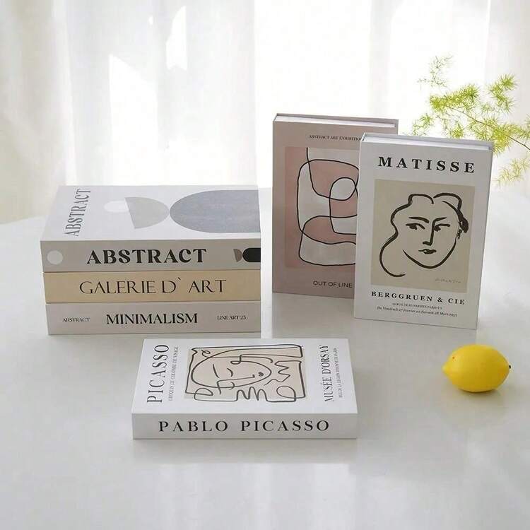 Ins Style Modern Fake Book Model Abstract Line Simulation Decor Living Room Bedroom Desktop Entrance Decoration Ornament HOT - 1PC Style a - View 5