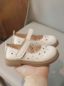 Kinder Mary Jane Ballerinas Mädchen Hohldesign Weiche Sohle Lässig Kleider Schuhe - Beige - Übersicht 3