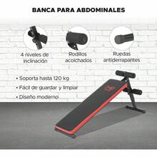 Banca para Abdominales Ajustable con Soporte para Piernas, Plegable y Resistente, Ejercicios Abdominales en Casa y Gimnasio, Capacidad 120 kg, Banco de Utilidad Multiposición para Levantamiento de Pesas y Entrenamiento de Fuerza - 1 - Ver 4