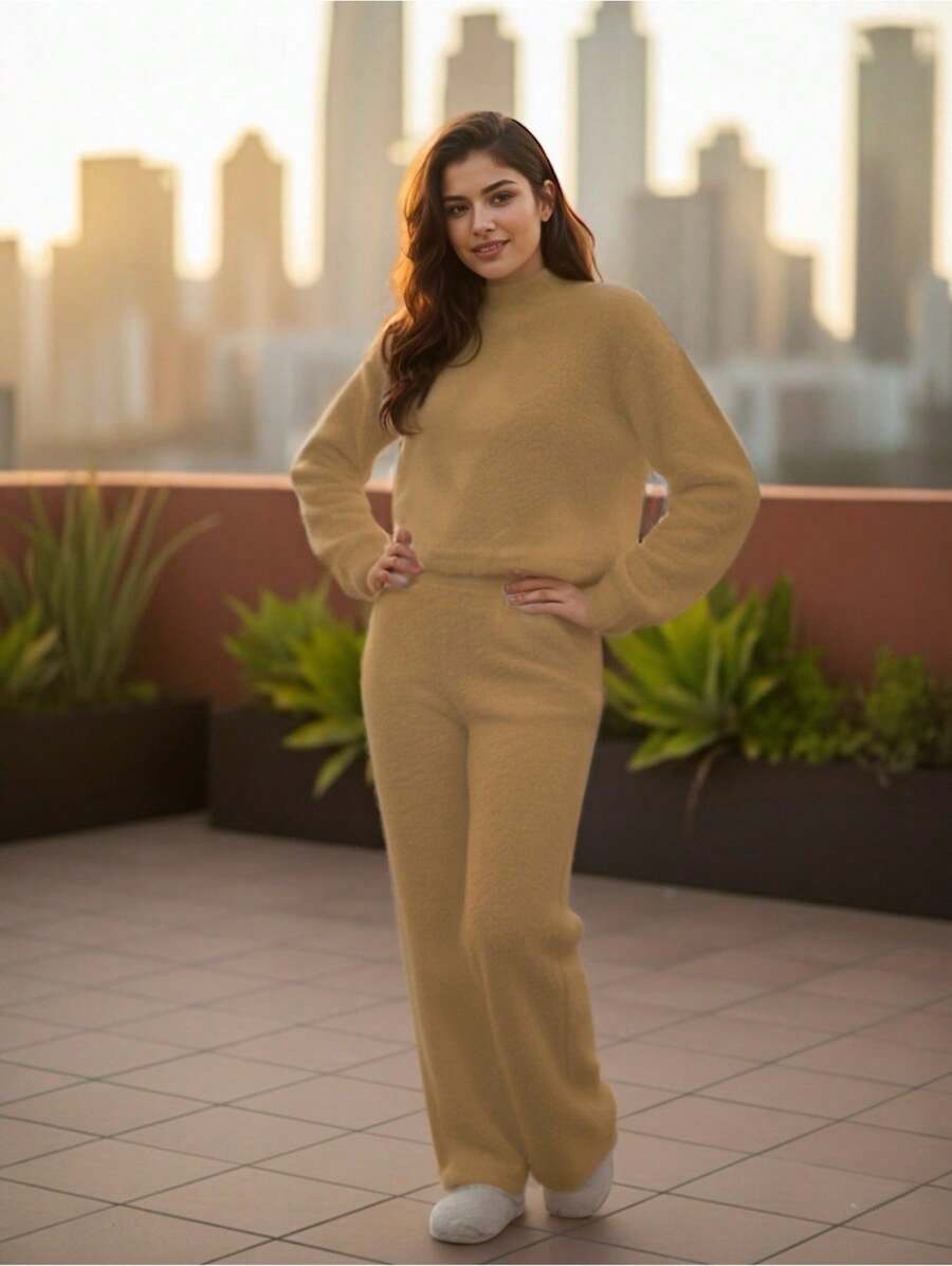 Women Two-Piece Outfits, Tall Women - Light Brown - View 1