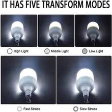 Camping Light LED Bulb 3 Lighting Modes USB Rechargeable Hanging Tent Light Portable Emergency Light Outdoor Bulb Suitable For Camping, Garden, BBQ, Power Outage - Multicolor - View 7