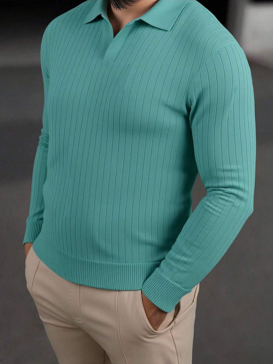 Men Sweaters - Turquoise - View 1