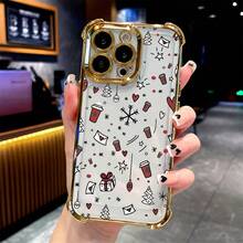Estuche de Teléfono de Caja de Regalo de Navidad para 17, 16e, 16, 15, 14, 13, 12, 11,, Pro X XR XSMAX 8, Plus - Estuche Trasero Transparente Suave a Prueba de Golpes, Accesorios de Vacaciones, Impresión de Vacaciones, Material Duradero, Impresión, Entusiastas de la Tecnología, Compradores de Vacaciones - Colores mixtos - Ver 2