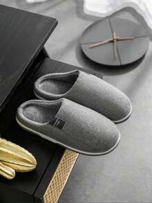 Pantuflas cálidas para hombres para uso en interiores en otoño e invierno, antideslizantes, resistentes al desgaste, pantuflas esponjosas para hombre en invierno [corre un tamaño pequeño], zapatillas de casa con suela gruesa y cálida para hombres y mujeres, pantuflas con forro de felpa adecuadas para otoño/invierno