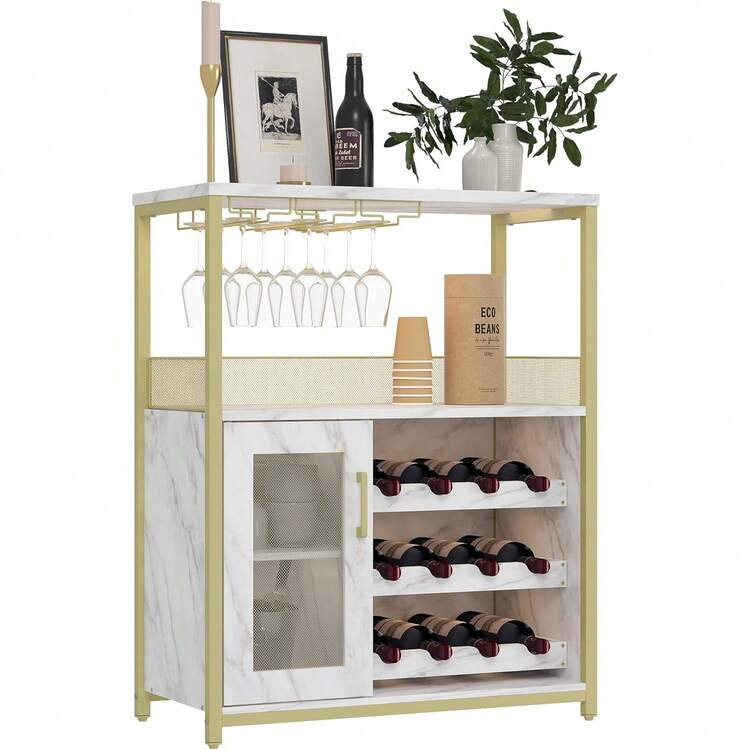 Wine Rack Table - 金色 - 查看 9