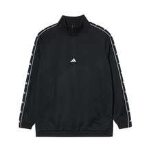 Adidas 保暖内衬多功能休闲半拉链立领卫衣 IM7238 - 黑色 - 查看 1