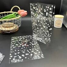 Star Shaped Transparent Resealable Bags - Reusable, Anti-Pollution OPP Plastic Gift Bags With Star Pattern, Suitable For Parties, Events And Crafts, Transparent Heart Design, Event Gift Bags | Heart Pattern Design | Plastic, Christmas, Halloween - Multicolor - View 9
