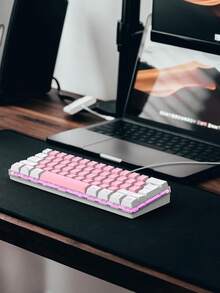 Tastiera cablata K401 con sensazione meccanica, 61 tasti, retroilluminazione RGB, adatta per computer e uffici