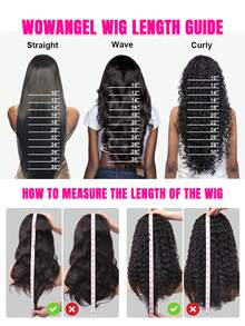 WOWANGEL 100% Human Hair 13x4 High Definition Lace Front Closure Wig, Invisible Transparent Lace, Perfect Skin Fit, High Definition Lace Front Closure Wig, Made With Only Real Human Hair, Remy High Definition Lace Closure Wig, Pre-Plucked, Natural Hairline, Designed For Women - Natural Black - View 7