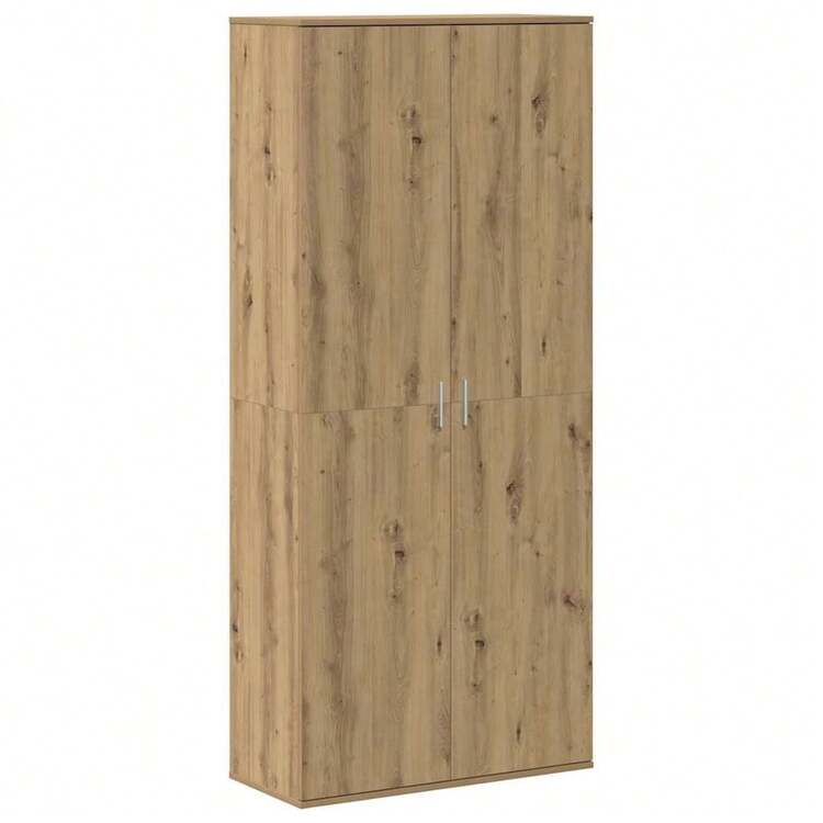 vidaXL Highboard Eiche Handwerklich 80 X 35 X 180 Cm Holzwerkstoff - 黃色 - 查看 2