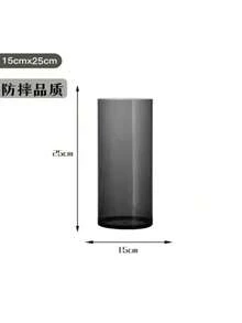 亚克力花瓶，高透明度直筒亚克力材质，可用作花瓶和鱼缸，家居厨房婚礼装饰摆件，不易碎塑料花瓶 - 無色 - 查看 5