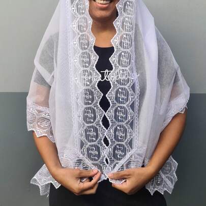 VÉU CCB NOTAS MUSICAIS JÔH QUADRADO/RETANGULAR