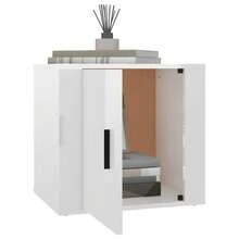 vidaXL Nachttische 2 Stk. Hochglanz-Weiß 50x39x47 Cm - Bianco - Visualizzare 4