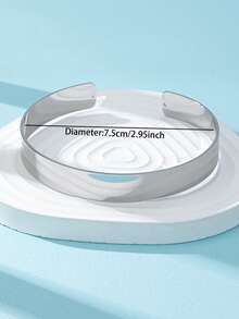 1 pieza Brazalete minimalista de plata, joyería de brazalete moderna, declaración de moda versátil