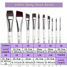 10 pièces Ensemble de pinceaux professionnels pour maquillage de visage - Poils de nylon de qualité, embouts en forme de pétale et ronds, parfaits pour l'embossage et les lignes, manches blancs, parfaits pour les artistes de maquillage de scène et les débutants, pinceaux de maquillage